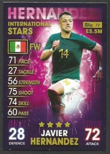 TOPPS MATCH ATTAX 101-2019-20- #072-MEXICO-JAVIER HERNANDEZ - Picture 1 of 1