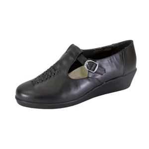 👟 24 HOUR COMFORT Shona Women's Wide Width T-Strap Leather Shoes 👟 - Picture 1 of 12