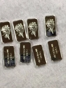 8 - Barra de plata pura fina 0,999 rosa de San Valentín de 1 gramo ¡Gran regalo o coleccionable!  - Imagen 1 de 1