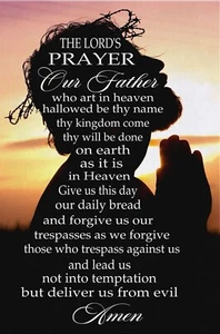THE LORD'S PRAYER POSTER 24 X 36 INCH Catholic, acts, saints, religion, Jesus - Picture 1 of 1