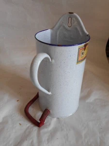 vintage Medical French Enamelware Enema jug 1920s GO extra 2 litres Stove enamel - Picture 1 of 7