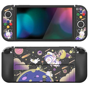 Cubierta protectora suave PlayVital ZealProtect para interruptor OLED Space Cat Adventure - Imagen 1 de 10