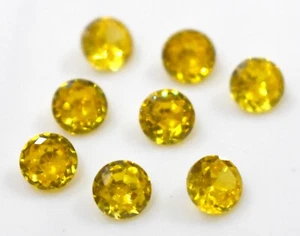 Lotto pietre preziose sfaccettate rotonde sfuse 6 mm zirconi gialli AAA zirconi 11,65 ct CZ-28 - Foto 1 di 4