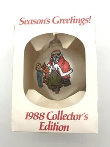 VTG 1988 Collectors Ed Campbell's Soup Kid Santa and Toy Sack Christmas Ornament - Picture 1 of 9