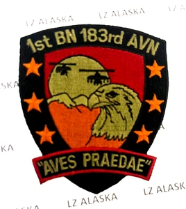 US ARMY 1st BN. 183rd AVIATION REGT "AVES PRAEDAE" PATCH (USA5) HELICOPTER - Bild 1 von 3