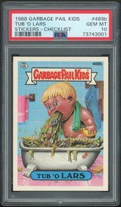 Garbage Pail Kids 12th Series #469b Tub 'O Lars PSA 10 GEMA COMO NUEVO Os12 Lista de verificación - Imagen 1 de 2