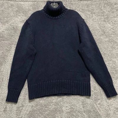 Suéter Jack Spade Heavy Azul Marino Para Hombre Algodón Cuello Tortuga XL Foto 1 de 4
