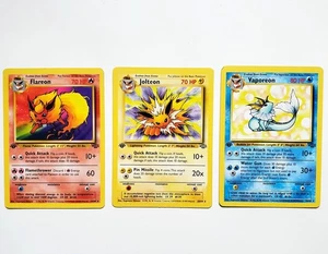 Pokemon Jungle Non-Holo 1ª Edición Flareon 19/64 Jolteon 20/64 Vaporeon 28/64  - Imagen 1 de 10