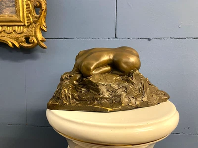 Scultura in bronzo di Danaide mitologia Art Nouveau secondo Auguste Rodin - Immagine 1 di 4