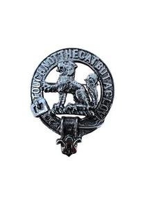 MacPherson Clan Crest Pewter Cap Badge Brooch - Picture 1 of 1
