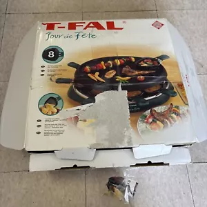 Tefal Raclette Tour De Fete Table Grill Gourmet Set With 8 Non-Stick Pans NEW - Picture 1 of 4