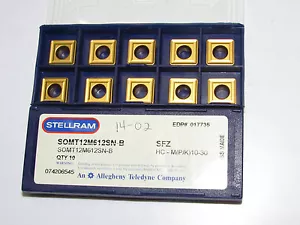 10 Stück STELLRAM SOMT 12M612 SNB Grade SFZ Hartmetalleinsätze 017735 SWISS - Bild 1 von 1