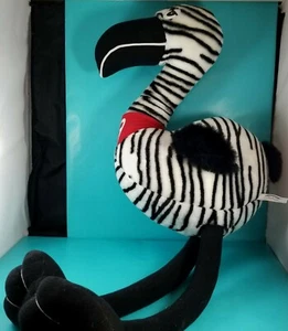Giant Flamingo Laughlin Casino Plush Large 36" Stuffed Animal Jumbo Black White  - Picture 1 of 11