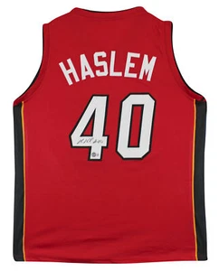 Udonis Haslem Authentic Signed Red Pro Style Jersey Autographed BAS Witnessed - Picture 1 of 3