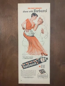 Vintage 1949 barbasol print ad.  original item. Post World War II - Picture 1 of 1