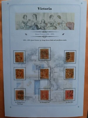 Australia: Victoria 1890-99, 1p. Various Shades & Cancellations. V. Lovely Page. - Image 1 of 4