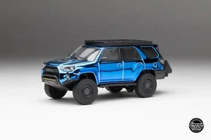 1/64 Toyota 4Runner TRD PRO Overland Chromed Cavalry Blue DiecastTalk CHASE - Picture 1 of 5