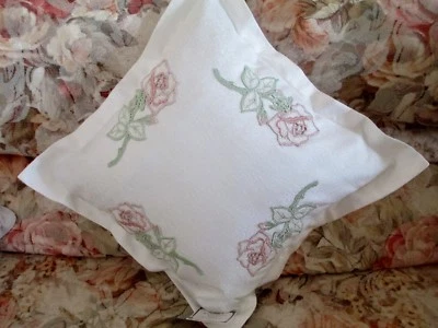 GERMAN MOIRE & BRITTANY LACE CUSHION COVER - NEW WITH LABELS - Image 1 of 4
