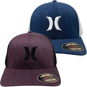 Hurley Herren Mütze Icon Textures Stretch Flex Fit Mesh Trucker Cap in L/XL - Bild 1 von 9