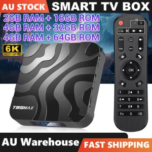 2024 Smart TV Box 5G WIFI6 Android 12.0 6K 4+64GB Quad Core Media Player BT Kit - Picture 1 of 16