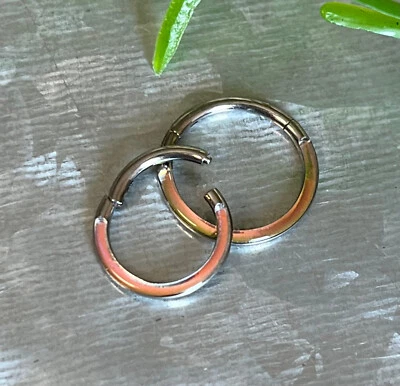 Anillo de segmento fotocromático de titanio con bisagras aro de tabique hélice Daith 16 g 1 pieza Foto 1 de 2