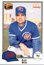 1989 Peoria Chiefs Team Issue Gold 200 #30 Brad Mills Visalia California CA Card