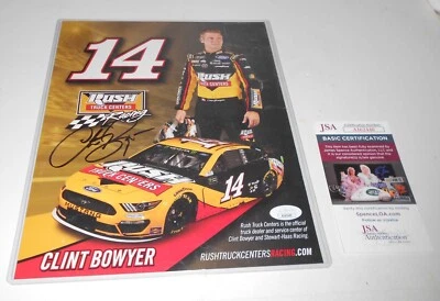 Tarjeta de héroe firmada por Clint Bowyer de Nascar Driver 8X10 certificado JSA Foto 1 de 4