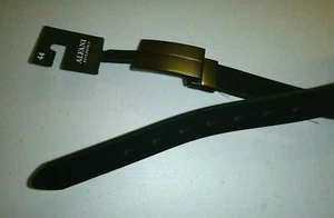 alfani mens Metal buckle designer reversible leather black & gray belt sz: 44 - Picture 1 of 9
