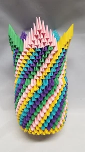 3D Origami Vase -Multiple Colors-NEW Hand Made - HOT- Christmas Gift - Picture 1 of 12