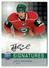 2008-09 UPPER DECK BE A PLAYER SIGNATURES JAMES SHEPPARD AUTO MINNESOTA WILD
