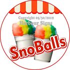 SnoBalls DECAL (Choose Your Size) Ice Cream Concession Food Truck C Sticker