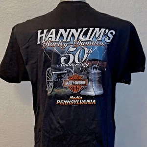 NWOT 2005 HARLEY DAVIDSON T-SHIRT Hannum's Media PA 50th Anniversary Sz XL Black - Picture 1 of 8