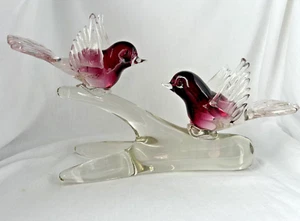 Vintage Murano Renato Anatra art glass lovebird figurines - Picture 1 of 24