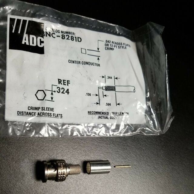 25 NEW Amphenol Connex 172142 Rf/Coaxial, N Plug, Str, 50 Ohm, Crimp