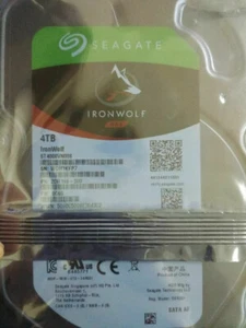 Seagate IronWolf 4TB ST4000VN008 NAS 64MB 6Gb/s SATA 3.5" HDD Hard Disk Drive - Picture 1 of 3