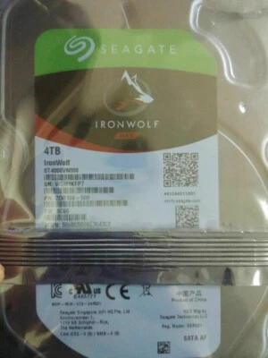 Seagate IronWolf 4TB ST4000VN008 NAS 64MB 6Gb/s SATA 3.5" HDD Hard Disk Drive - Image 1 of 3