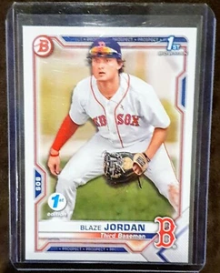 2021 Bowman 1st Edition Blaze Jordan 1st Bowman Rookie - Boston Red Sox - Picture 1 of 2