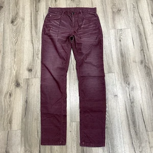 Joe's Pants Men's 33x33 Brixton Corduroy Straight Burgundy Stretch Slim Fit - Picture 1 of 10