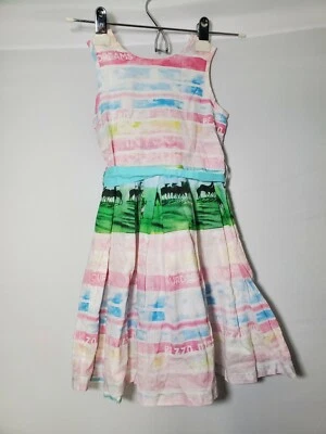 Vestido Solero Niña Pezzo D'Oro Rayas En Tus Sueños Estampado Camel Talla 5Y EU 116. Foto 1 de 4