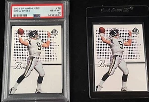 Lot of two (2) 2002 SP Authentic 78 Drew Brees Gem Mint PSA 10 & 1 ungraded HOF? - Picture 1 of 10