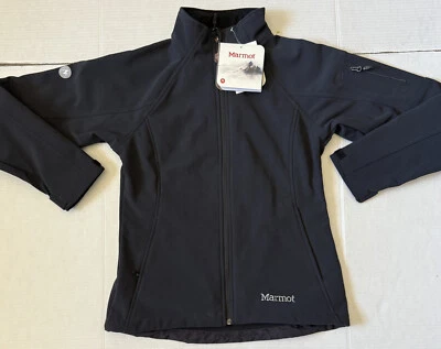 MARMOT Gravity - NOVA Jaqueta Feminina Preta Soft Shell - Logotipo - Tamanho Pequeno - Nova Com Etiqueta - Imagem 1 de 4