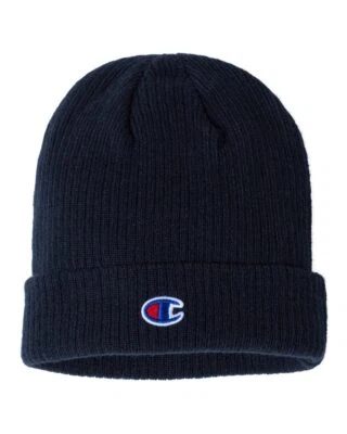 Gorro de malha CHAMPION - Chapéu de inverno com nervuras - Tobogã esqui esportes ao ar livre boné caveira - Imagem 1 de 4