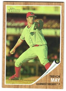 Trevor May 2011 Topps Heritage Minor League Green Tint   #168  SN620