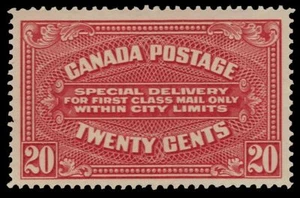 CANADA E2 - Special Delivery "Dry Print" (pf27594) $150 - Picture 1 of 1