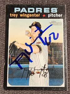 Trey Wingenter Autograph Signed 2020 Topps Heritage San Diego Padres