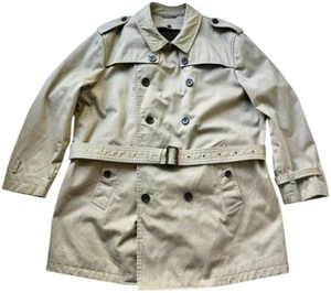 Gabardina Banana Republic para hombre X-grande caqui con cinturón y forro de lana extraíble - Imagen 1 de 18