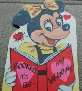 San Valentín infantil Minnie Mouse vintage principios de los años 70 - Imagen 1 de 4