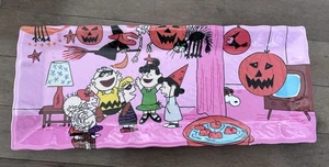 Peanuts Snoopy Halloween Party Melamin Serviertablett Rosa - Bild 1 von 4