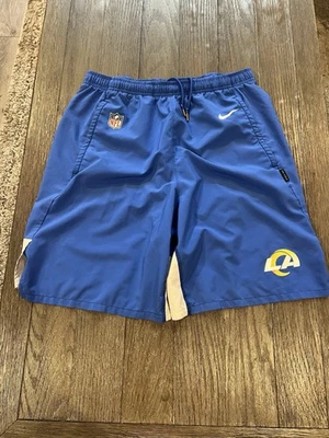 Pantalones cortos de fútbol para hombre Nike On Field Los Angeles Rams emitidos por el equipo listón grande Foto 1 de 2