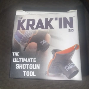 The Krak'in 2.0 Innovative Shotgun Tool with Built-in Funnel Black/Orange - Picture 1 of 3